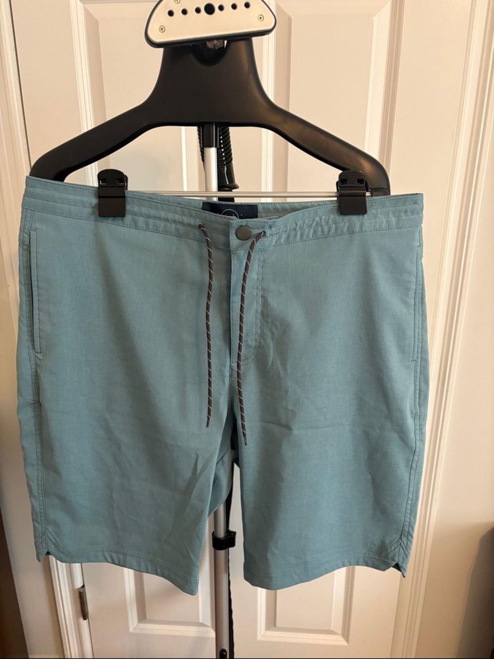 Evenside Light Aqua Flat Front Shorts